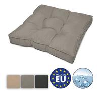 BEAUTISSU Coussin Lounge - pour Assise - résistant à l´eau - Imperméable - Gris clair - 50x50x10 cm - Idéal pour Jardin, Balcon
