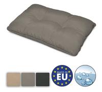 Beautissu Coussin Lounge - pour Dossier - résistant à l´eau - Gris clair - 60x40x12 cm - Idéal pour Jardin, Balcon