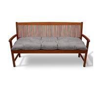 Beautissu Coussin pour banc Flair BK 100 x 50 x 10 cm Confortable rembourré Banc de jardin/Balançoire Hollywood Gris clair