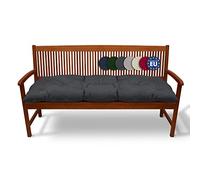 Beautissu Coussin Banc Jardin Flair BK - Coussin Exterieur Jardin pour terrasse, Balcon - Coussin balancelle, Banquette - 150x50x10cm - Graphite Gris