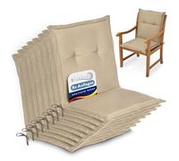 Beautissu Coussins de Jardin de Chaise épais Confortable Set de 8 Dossier