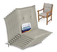 Beautissu Coussins de Jardin de Chaise épais Confortable Set de 8 Dossier