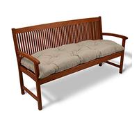 Beautissu Coussins pour banc Flair BK 100 x 50 x 10 cm Confortable rembourré Banc de jardin/Balançoire Hollywood Beige