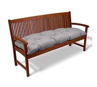 Beautissu Coussins pour banc Flair BK 180 x 50 x 10 cm Confortable rembourré Banc de jardin/Balançoire Hollywood Gris clair
