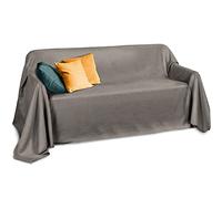Couvre-lit 210x280 cm Jeté de canapé en daim gris