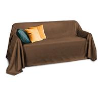 Couvre-lit 210x280 cm Jeté de canapé en daim marron