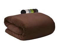 Beautissu Couverture Polaire 220x240cm Aurelia - Microfibres - Couvre lit Doux & Confortable - Plaid Doux & Douillet - Jeté de canapé - Marron foncé