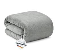 Beautissu Couverture polaire 220x240cm Gris clair - Couvre-Lit Aurelia - Plaid jeté de canapé très doux - Plaid polaire gris clair