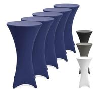Beautissu Housse Table de Jardin Haute élastique Lot de 5 Mange Debout