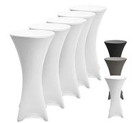 Beautissu Housse Table de Jardin Haute élastique Lot de 5 Mange Debout