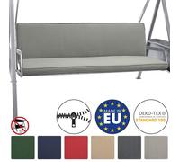 Beautissu Loft HS Ensemble des Coussins de Balancelle de Jardin - 180x50x6cm - 3 Places Assise + Dossier - Gris clair