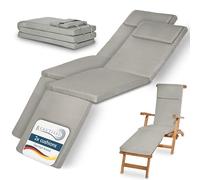 Beautissu Lot de 2 Coussins Bain de Soleil Matelas avec Housse Amovible