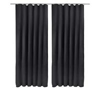 Beautissu Lot de 2 Rideaux Occultants Opaque à Ruflette Thermiques Blackout