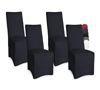 Beautissu Lot de 4 Housses Stretch Elastiques pour Chaise de Banquet