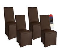 Beautissu Lot de 4 Housses Stretch pour Chaise de Banquet bi-Elastique
