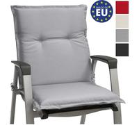 Beautissu Base NL Coussin Fauteuil de Jardin 100x50x6cm - Coussin Assise Gris Clair pour Jardin, Balcon, Camping - Matelas Coussin Chaise à Dossier Bas