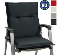 Beautissu Matelas Coussin pour Chaise Fauteuil de Jardin terrasse Base NL 100x50x6cm - Gris graphite