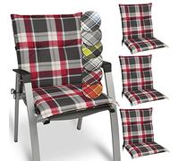 Beautissu Matelas Coussin pour Chaise Fauteuil de Jardin terrasse - Set | 100x50x6cm Bordeaux dossier bas résistant extérieur galette banc Sunny RK