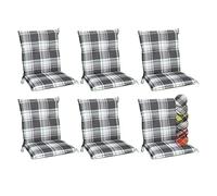 Beautissu Matelas Coussin pour Chaise Fauteuil de Jardin terrasse Sunny MK Gris - Set de 6-100x50x6cm