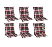 Beautissu Matelas Coussin pour Chaise Fauteuil de Jardin terrasse Sunny RK Bordeaux - Set de 6-100x50x6cm