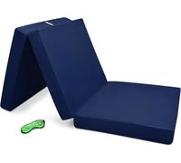Beautissu Matelas Pliable Adulte 90x200 cm - Matelas Mousse Camping Matelas Pliant Bleu - Campix