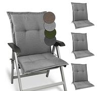 Beautissu Premium Coussin Dossier Bas Exterieur Jardin 105x50x7 cm 4 Matelas épais Chaise Fait en UE Matériel Robuste 200g/m² Résistance UV HighLux NL Coussin Gris Clair