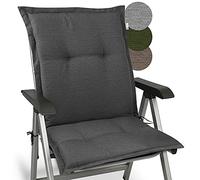 Beautissu Premium Coussin Dossier Bas Exterieur Jardin 105x50x7cm Matelas épais Chaise Fait en UE Matériel Robuste 200g/m² Résistance UV HighLux NL Coussin Anthracite