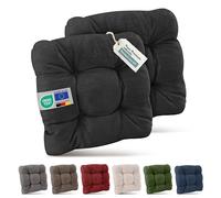 Beautissu Premium Set de 2 Galette Chaise Jardin Extérieur 40x40 cm Anthracite - 8 cm Épaisseur Coussin Siège Robuste & Résistant aux UV Coussin Fauteuil Jardin Terasse - HighLux SK