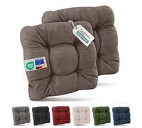 Beautissu Premium Set de 2 Galette Chaise Jardin Extérieur 40x40 cm Taupe - 8 cm Épaisseur Coussin Siège Robuste & Résistant aux UV Coussin Fauteuil Jardin Terasse - HighLux SK