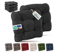 Beautissu Premium Set de 6 Galette Chaise Jardin Extérieur 40x40 cm Anthracite - 8 cm Épaisseur Coussin Siège Robuste & Résistant aux UV Coussin Fauteuil Jardin Terasse - HighLux SK
