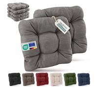 Beautissu Premium Set de 6 Galette Chaise Jardin Extérieur 40x40 cm Gris Clair - 8 cm Épaisseur Coussin Siège Robuste & Résistant aux UV Coussin Fauteuil Jardin Terasse - HighLux SK