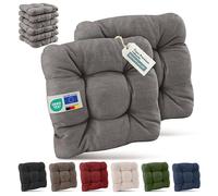 Beautissu Premium Set de 8 Galette Chaise Fauteuil Jardin Exterieur Coussin | 40x40cm 8cm epaisseur gris clair siege robuste resistant aux UV terrasse Terasse balcon HighLux SK