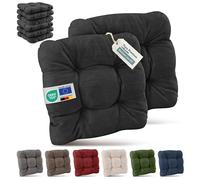 Beautissu Premium Set de 8 Galette Chaise Jardin Extérieur 40x40 cm Anthracite - 8 cm Épaisseur Coussin Siège Robuste & Résistant aux UV Coussin Fauteuil Jardin Terasse - HighLux SK