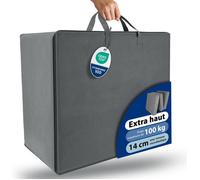 Beautissu Sac de Transport Pratique pour Matelas Pliable Modèle L (75x195 cm) - Protection Idéale, Transport Facile avec Fermeture Éclair - Housse Transport Matelas Pliable Robuste Gris