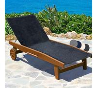 Beautissu Serviette de Plage XL Housse de lit chaises Longues Jardin Coton