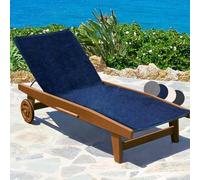 Beautissu Serviette de Plage XL Housse de lit chaises Longues Jardin Coton