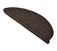 Beautissu Set de 15 Marchettes d'Escalier 55x15 cm ProStair - Protège Escaliers Antidérapant Couture Robuste - Tapis d'Escalier Installation Facile en Marron Foncé