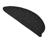 Beautissu Set de 15 marchettes d'escalier antidérapant protège escaliers | 55x15cm anthracite couture robuste tapis installation facile autocollant intérieur demi-rond marches protection bois ProStair