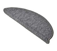 Beautissu Set de 15 marchettes d'escalier protège escaliers antidérapant | 55x15cm gris couture robuste tapis installation facile intérieur moquette marche autocollant ProStair