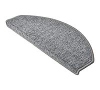 Beautissu Set de 15 Tapis d'escalier ProStair 65x28cm Couture Robuste - Marchettes Escalier Antidérapant - Protège Escaliers Installation Facile - Gris Clair