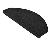 Beautissu Set de 15 Tapis d'escalier ProStair 65x28cm Couture Robuste - Marchettes Escalier Antidérapant - Protège Escaliers Installation Facile - Anthracite