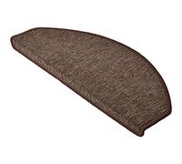 Beautissu Set de 15 Tapis d'escalier ProStair 65x28cm Couture Robuste - Marchettes Escalier Antidérapant - Protège Escaliers Installation Facile - Marron