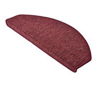 Beautissu Set de 15 Tapis d'escalier ProStair 65x28cm Couture Robuste - Marchettes Escalier Antidérapant - Protège Escaliers Installation Facile - Bordeaux