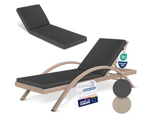 Beautissu Set de 2 Coussin Bain de Soleil Matelas transat imperméable