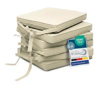 Beautissu Set de 6 Coussin de Chaise d'Intérieur 45x40 cm Loft SK - Nature