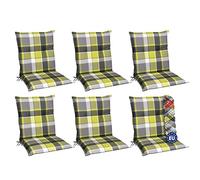 Beautissu Set de 6 Matelas Coussin Chaise Fauteuil de Jardin terrasse