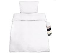 Beautissu Set de Parure de Lit en Coton avec Housse de Couette et taie