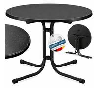 Beautissu Table Bistrot Extérieur Ronde Ø 80 cm Imperméable - Table d'appoint Balcon Jardin Pliante Ronde, Hauteur 70 cm - Table de à Manger Camping fête - Noir - Bistroni