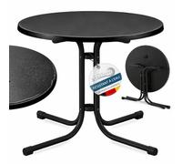 Beautissu Table bistrot extérieur Ronde Pliante imperméable pour Balcon | Ø70cm hauteur 70cm noir d'appoint à manger camping fête Jardin résistant intempéries Bistroni