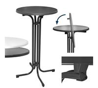 Beautissu Table Bistrot Haute Pliante Outdoor Pied réglable en Hauteur